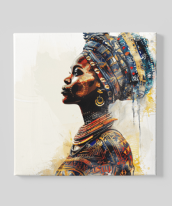 Vrouw Afrikaans Canvas Schilderij