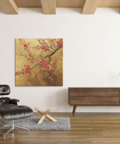 OEFE 1217 bloesem vierkant schilderij a