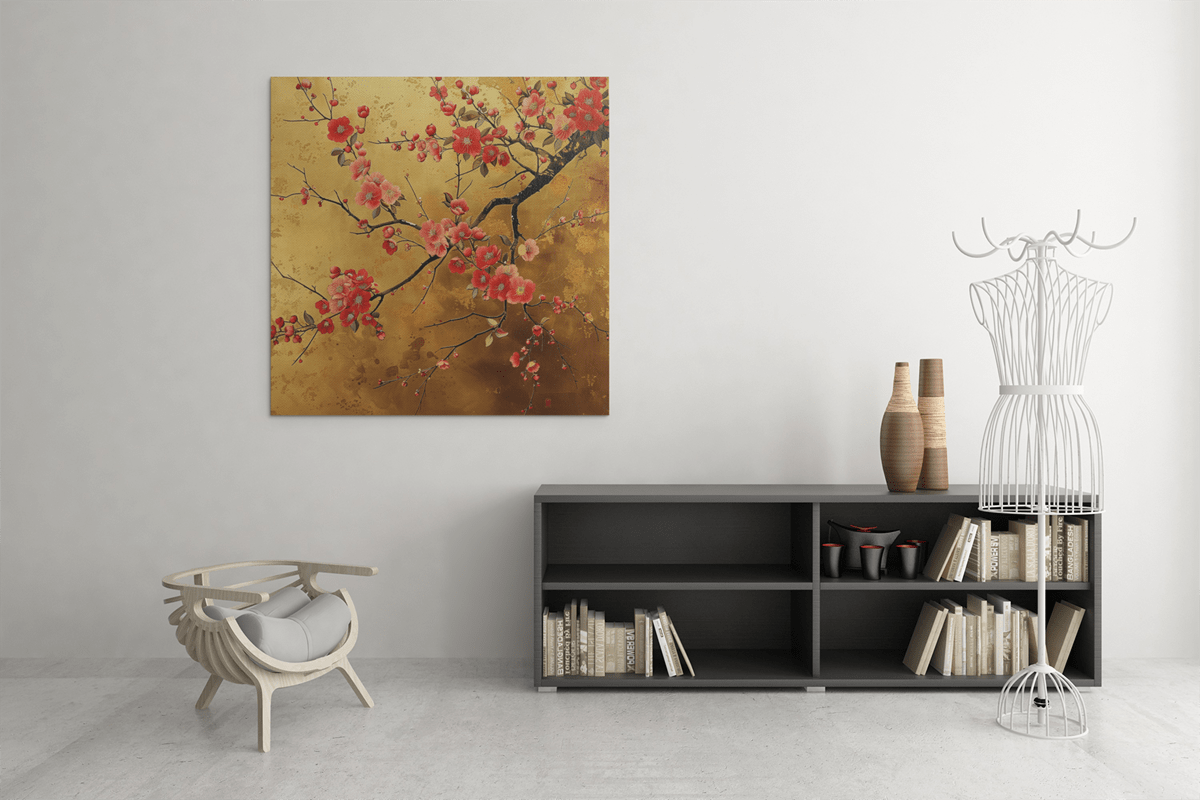 OEFE 1217 bloesem vierkant schilderij c