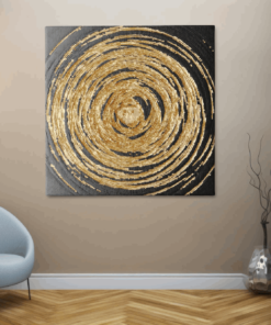 OEFE 1219 gouden cirkel vierkant schilderij e