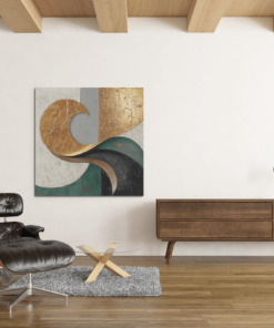 OEFE 1220 abstracte kunst vierkant schilderij a