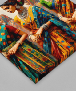 OEFE 1225 drie vrouwen canvas schilderij d