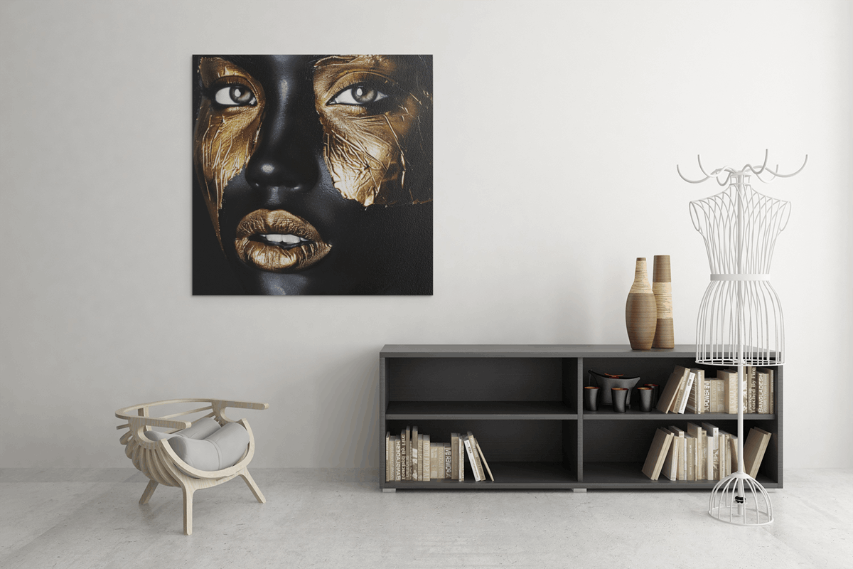 OEFE 1227 canvas schilderij vierkant vrouw c