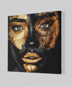 Alternative view of Vierkant Schilderij Gouden Make-up