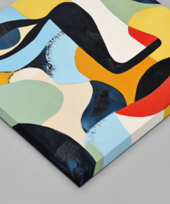 OEFE 1234 abstracte gezicht vierkan schilderij d