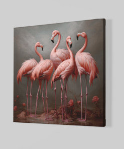 Alternative view of Flamingo's Canvas Schilderij