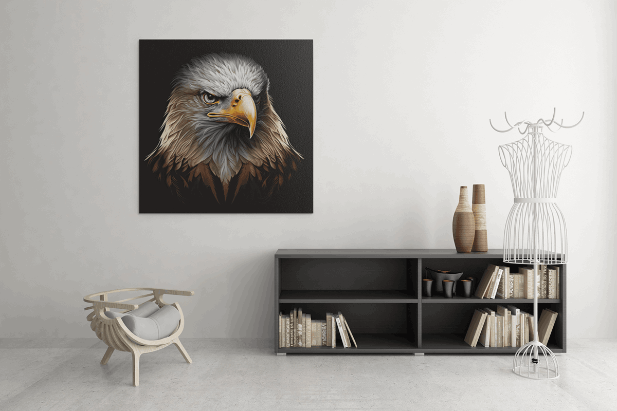 OEFE 1237 adelaar vierkant schilderij b