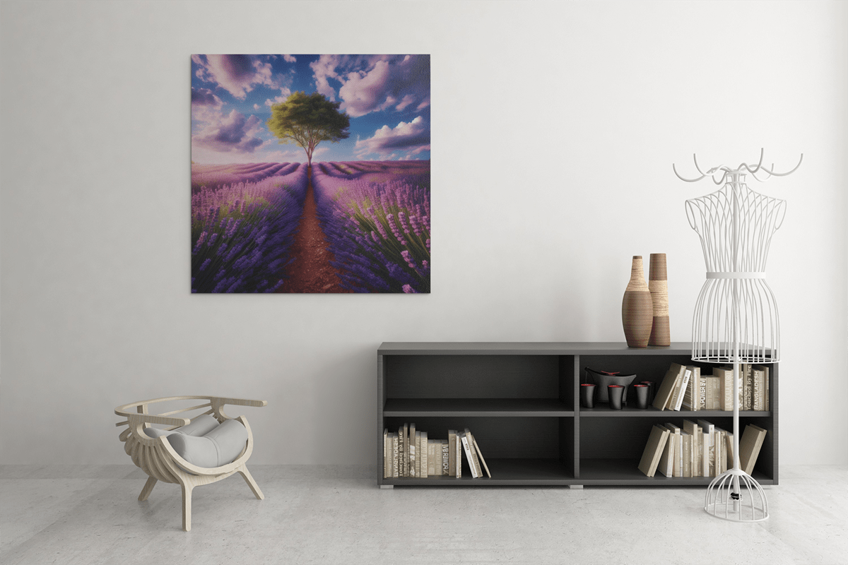 OEFE 1239 lavendelveld canvas schilderij b