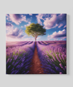 Lavendelveld Canvas Schilderij