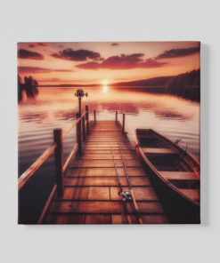 Vierkant Schilderij Zonsondergang