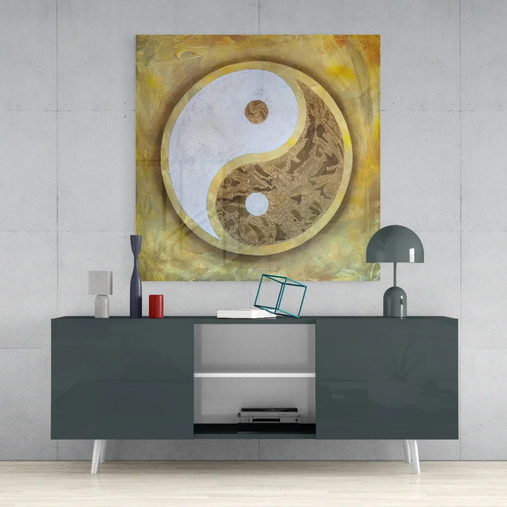 Ying and Yang Glasschilderij