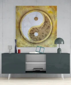 Ying and Yang Glasschilderij