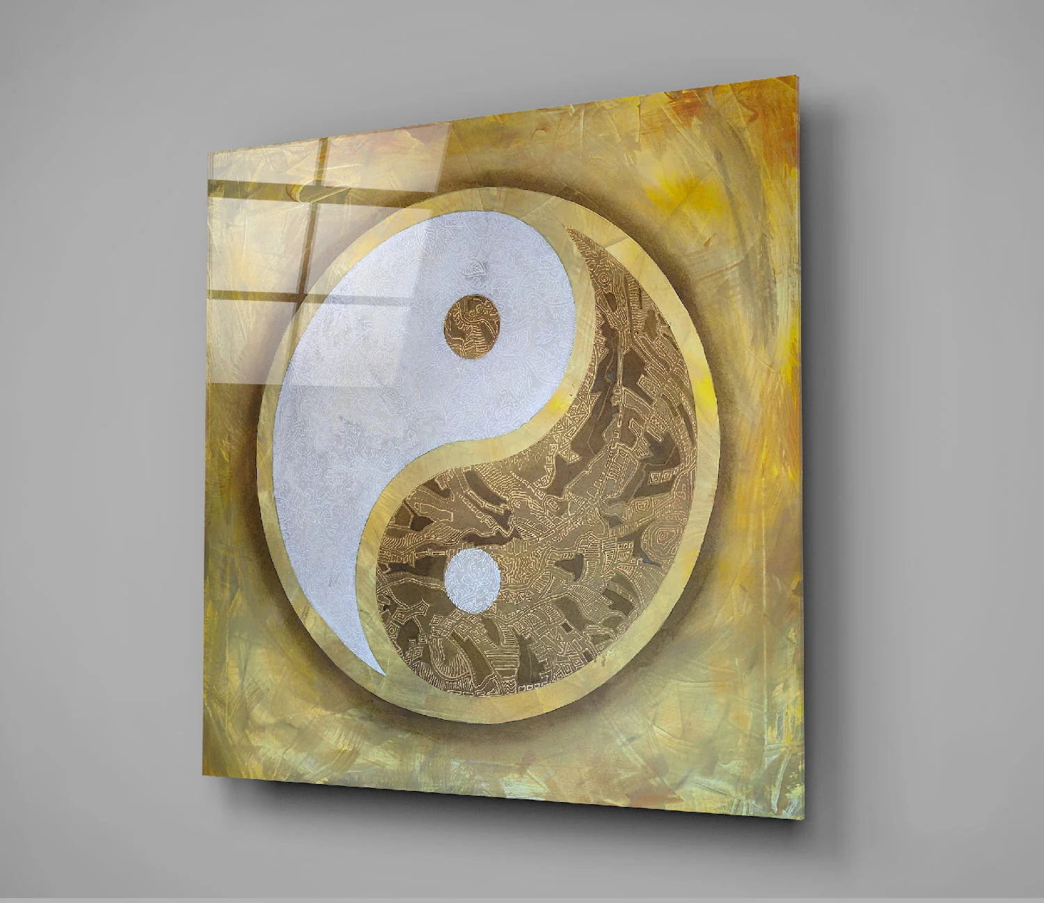 Yin Yang Glasschilderij - Afbeelding 3