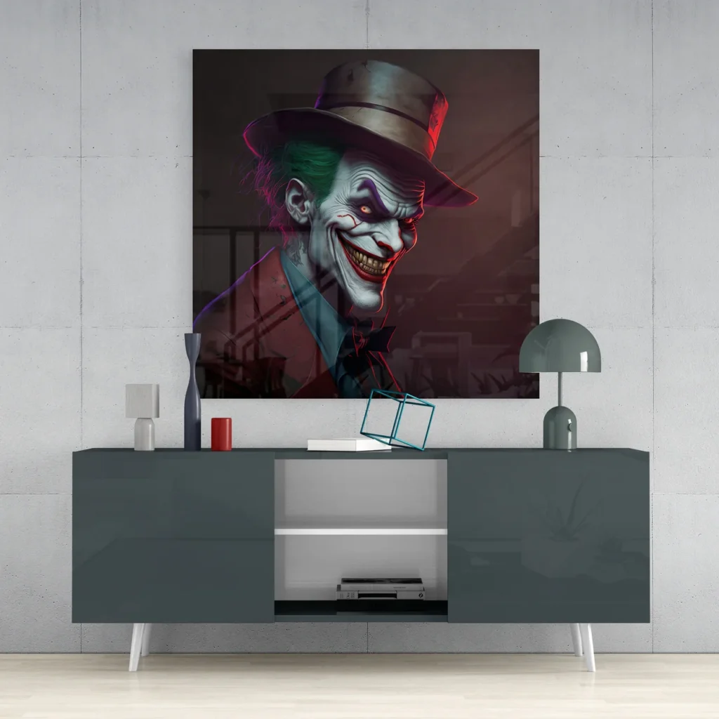 SDN 2057 joker vierkant glasschilderij