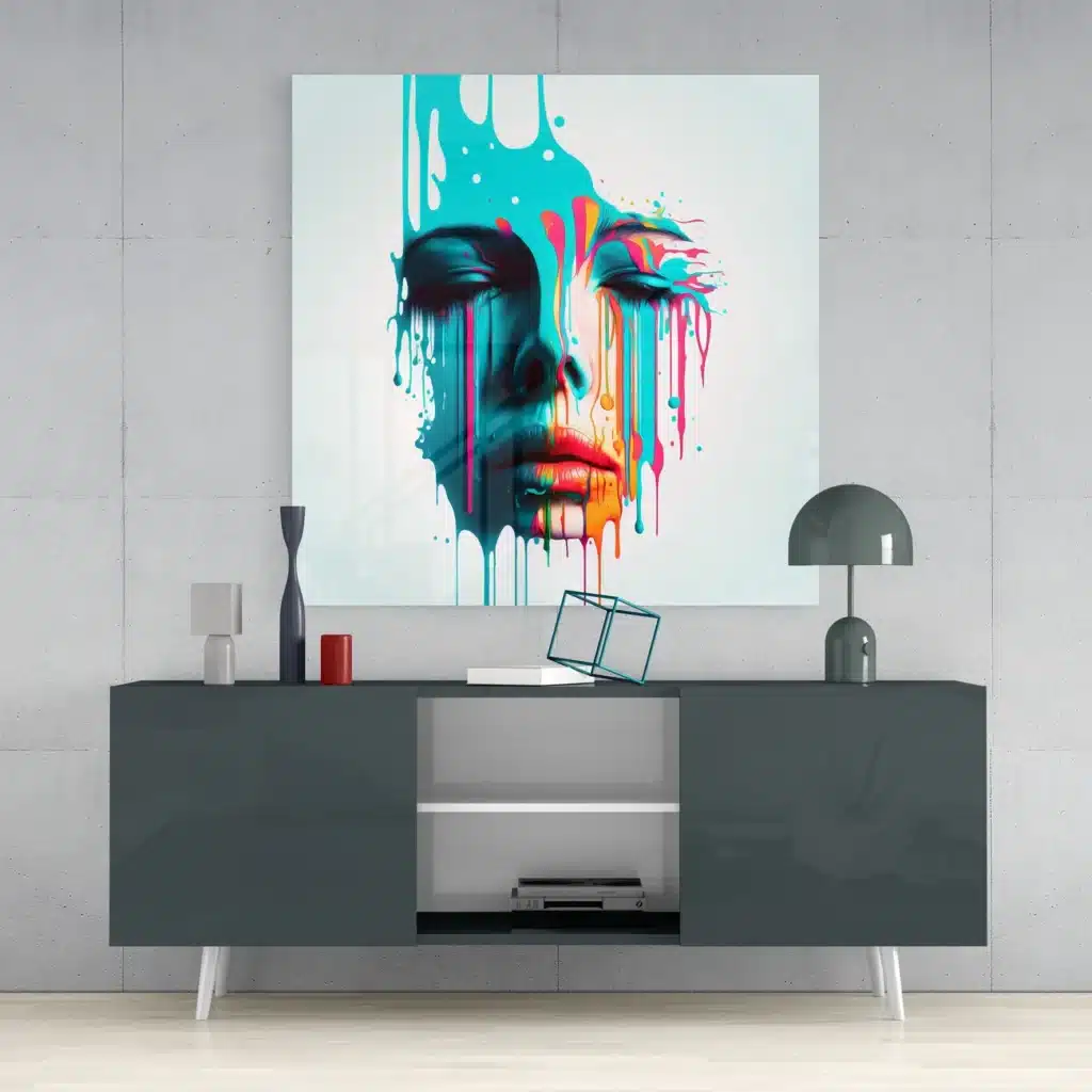 SDN 2058 gezicht van kunst glasschilderij