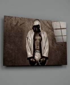 ZDY 1069 a muhammad ali glasschilderij