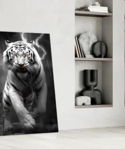 dsg 5000 g de woede van de tijger glasschilderij