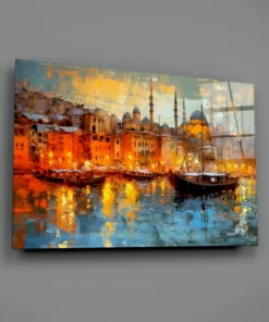 Alternative view of Landschap Istanbul Glasschilderij