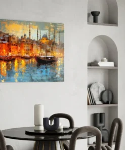 Landschap Istanbul Glasschilderij - Afbeelding 6