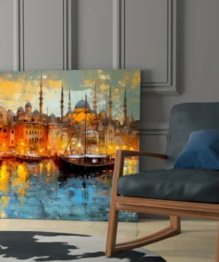 Landschap Istanbul Glasschilderij - Afbeelding 7