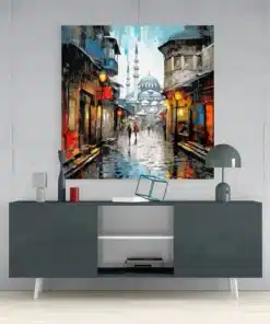 Istanbul Glasschilderij - Afbeelding 4