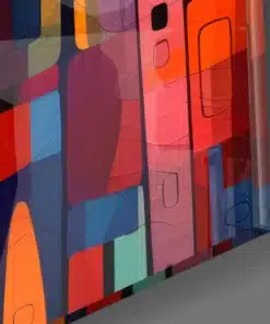 Modern Art Glasschilderij - Afbeelding 3