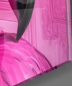 Roze Flamingo Glasschilderij - Afbeelding 3