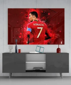 Cristiano Ronaldo Glasschilderij - Afbeelding 4