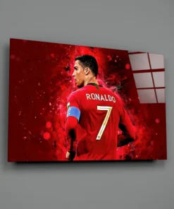 Alternative view of Cristiano Ronaldo Glasschilderij