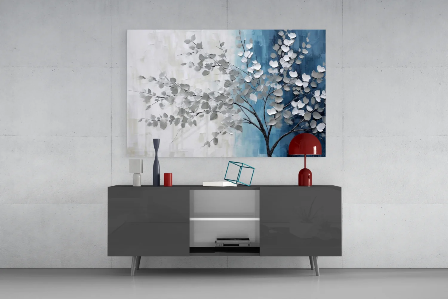 zdy 6049 1 boom met witte bladeren glasschilderij