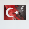 ALIVA 1399 turkse vlag met ataturk silhouet canvas schilderij