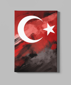 Turkse Vlag Canvas Schilderij
