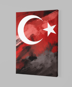 Alternative view of Turkse Vlag Canvas Schilderij