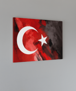 ALIVA 1401 turkse vlag canvas schilderij a