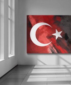 ALIVA 1401 turkse vlag canvas schilderij d