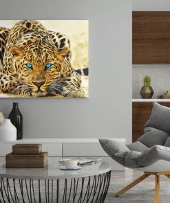 ALIVA 1402 gouden cheetah canvas schilderij d