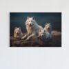 ALIVA 1407 witte wolven canvas schilderij
