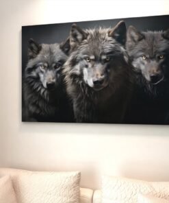 Dieren Canvas Schilderij Wolf - Afbeelding 5