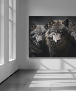 Dieren Canvas Schilderij Wolf - Afbeelding 3