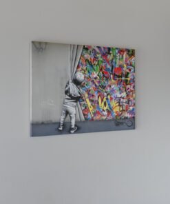 Alternative view of Graffiti Art Banksy Canvas Schilderij
