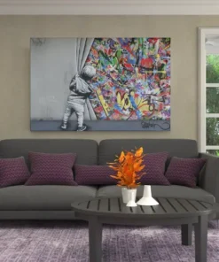 ALIVA 1412 graffiti art banksy canvas schilderij y