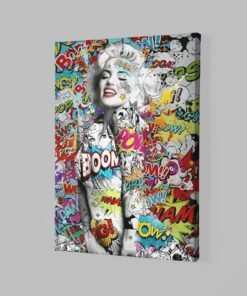 ALIVA 1414 marilyn monroe graffiti canvas schilderij a