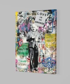 ALIVA 1415 einstein graffiti canvas schilderij a