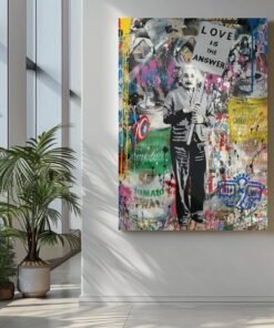 ALIVA 1415 einstein graffiti canvas schilderij d