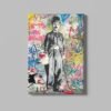 ALIVA 1416 graffiti charlie chaplin canvas schilderij