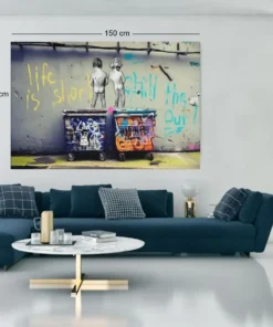 ALIVA 1418 banksy art canvas schilderij r