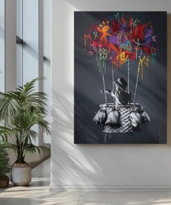 ALIVA 1419 graffiti balloon canvas schilderij b 1