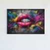 ALIVA 1420 graffiti lippen canvas schilderij 1 1