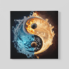 OEFE 1248 yin en yang vierkant canvas schilderij