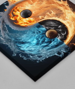 Yin Yang Vierkant Canvas Schilderij - Afbeelding 3